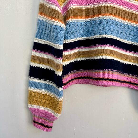 Unsubscribed Cashmere Striped Sweater XS – Relaxed & Cropped Fit - Picture 3 of 13